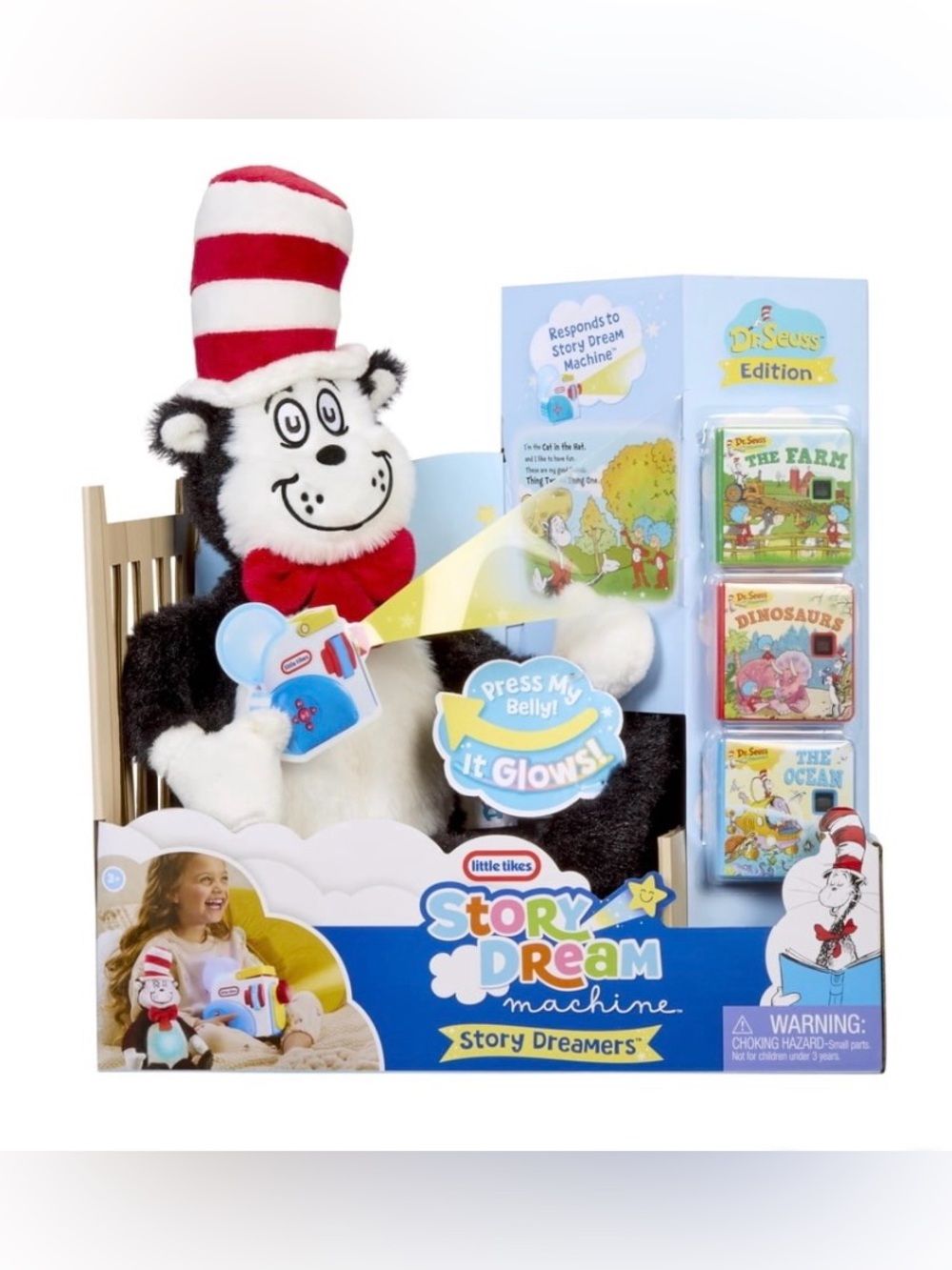 Little Tikes Story Dreamers Cat in the Hat Plush, Story Books, Audio Toy Gift